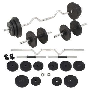 vidaXL K&auml;si- ja levypainosarja 30 kg