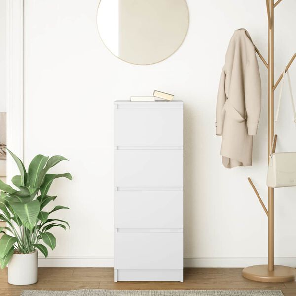 vidaXL Senkki valkoinen 37,5x35x99 cm tekninen puu