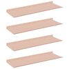 vidaXL Kelluva hylly 4 pcs Pinkki 60 x 18 x 2,5 cm Ter&auml;s