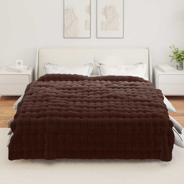 vidaXL Tekoturkki J&auml;niksen Peitto Camel 240 x 270 cm Polyesteri