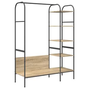 vidaXL Vaatev&auml;line Ruskea tammi 120 x 44 x 160 cm Tekninen puu