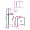 vidaXL 3-osainen Kylpyhuoneen kalustesarja savutammi tekninen puu