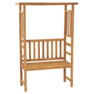 vidaXL Puutarhapenkki pergolalla 115 cm t&auml;ysi tiikki