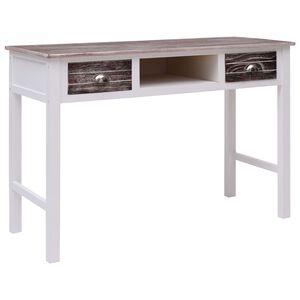 vidaXL Kirjoitusp&ouml;yt&auml; ruskea 110x45x76 cm puinen