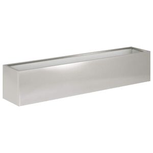 vidaXL Puutarha ruukku Hopea 80 x 20 x 20 cm Ruostumaton ter&auml;s