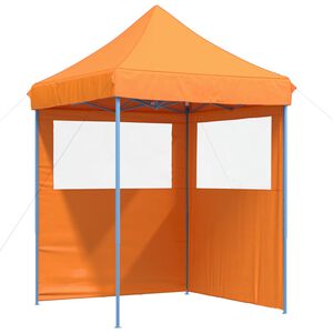 vidaXL Taitettava pop-up juhlateltta 2 sivusein&auml;ll&auml; oranssi
