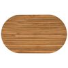 vidaXL P&ouml;yt&auml;levy 120 x 70 x 3,5 cm Ovaali Tiikkipuu Luonnollinen