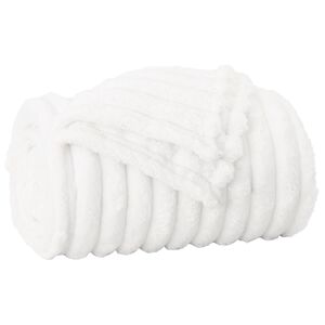 vidaXL Heittoviltti Valkoinen 150 x 130 cm Fleese