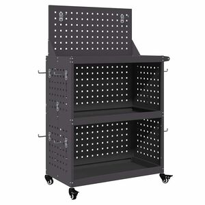 vidaXL Ty&ouml;kaluk&auml;rry Musta 65 x 35 x 111 cm Kylm&auml;valssattu ter&auml;s