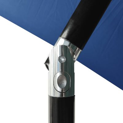 vidaXL 3-tasoinen aurinkovarjo alumiinitanko taivaansininen 2 m