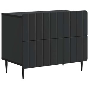 vidaXL Y&ouml;p&ouml;yt&auml;kaappi Musta 62 x 34,5 x 49,5 cm Tekninen puu