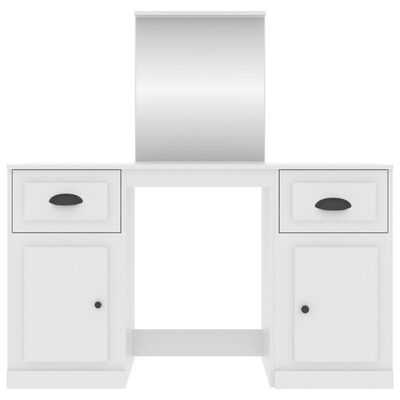 VidaXL Peilipöytä valkoinen 130x50x132,5 cm