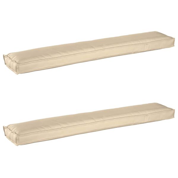 vidaXL Palletin tyynykokoelma 2 pcs Beige 200 x 40 x 8 cm