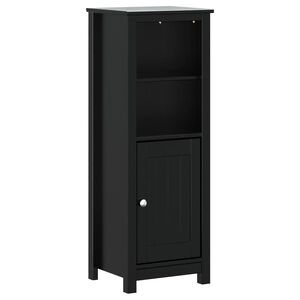 vidaXL Kylpyhuonekaappi BERG musta 40x34x110 cm t&auml;ysi m&auml;nty