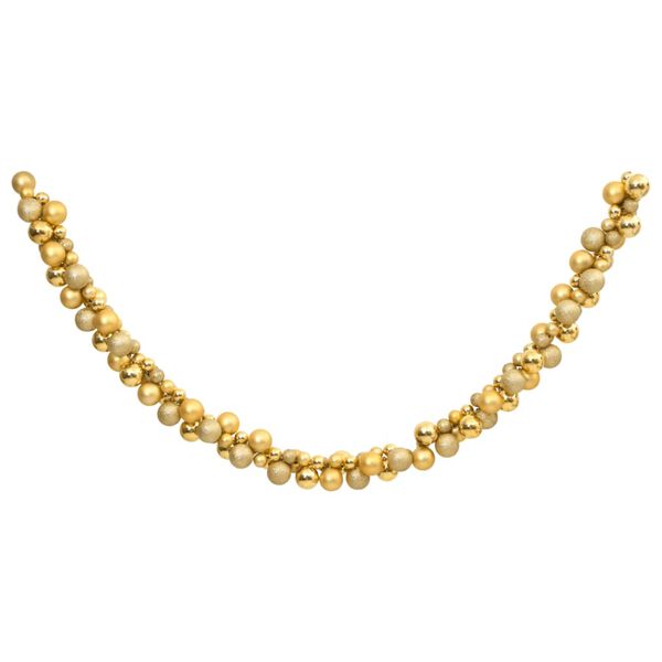 vidaXL Joulupalloköynnös kulta 175 cm polystyreeni