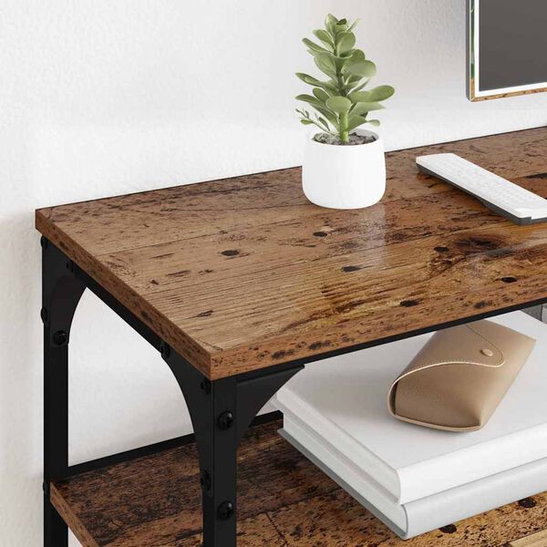 vidaXL TV-kaappi Vanha Puu 160 x 30 x 50 cm Hienosahattu puu ja rauta