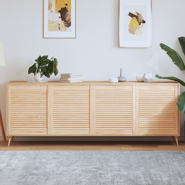 vidaXL Kaapin ovet säleikkömuotoilu 4 kpl 69x59,4 cm täysi mänty