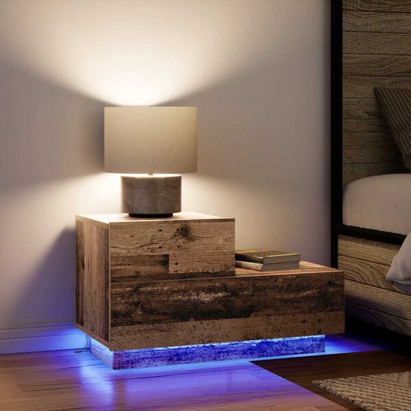 vidaXL Y&ouml;p&ouml;yt&auml;kaappi Vanha puu 70 x 36 x 40,5 cm Tekninen puu