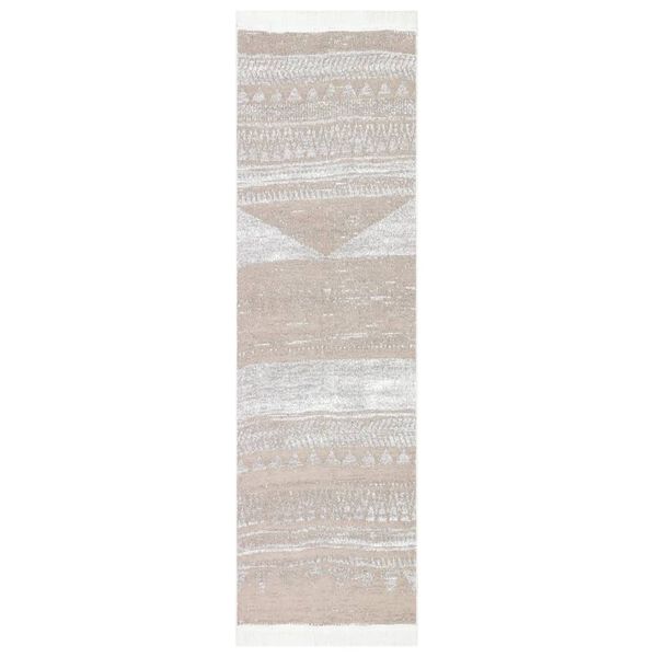 vidaXL Matto beige 80x300 cm puuvilla