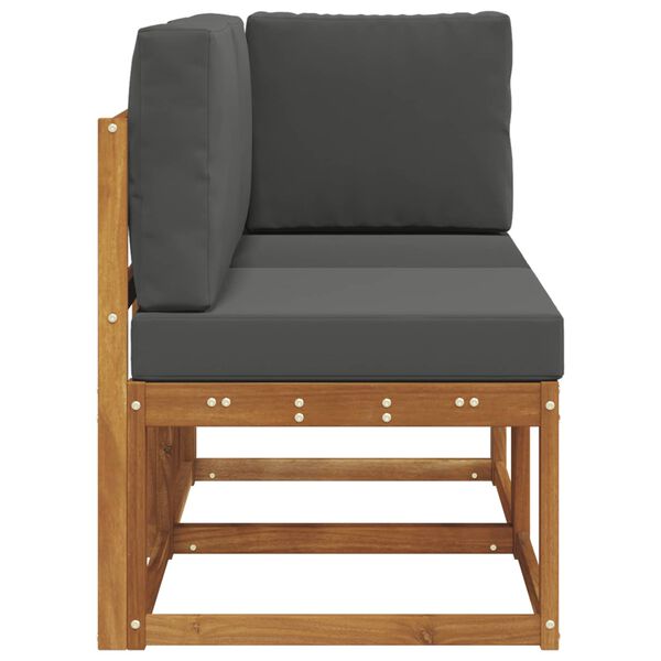 vidaXL Ulkomoduulisohva tyynyll&auml; 2 Kappale Luonnollinen ja antrasiitti