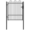 vidaXL Aitausportti DRONTEN 100 x 125 cm Metalli Musta Lukittava