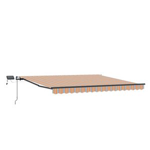 vidaXL Vedett&auml;v&auml; markiisi Moniv&auml;rinen 450 &times; 350 cm Kangas ja alumiini