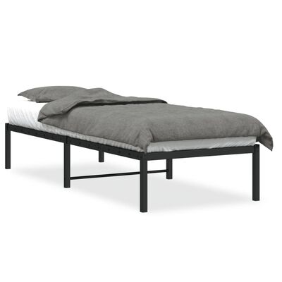 vidaXL Metallinen sängynrunko musta 75x190 cm