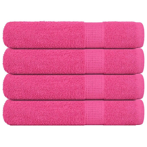 vidaXL Pyyhkeet FROGN 4 kpl Vaaleanpunainen 100x200 cm 360 gsm