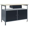 vidaXL Ty&ouml;taso musta 120x60x85 cm ter&auml;s