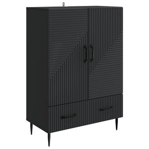 vidaXL Sivup&ouml;yt&auml; laatikon kanssa Musta 66 x 34,5 x 95 cm Tekninen puu