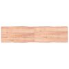 vidaXLP&ouml;yt&auml;levy ruskea 200x50x(2-4)cm k&auml;sitelty t&auml;ystammi el&auml;v&auml; reuna