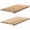 vidaXL ikkunalaudat 2 kpl K&auml;sittelem&auml;t&ouml;n 80x40x2 cm massiivipuutammea
