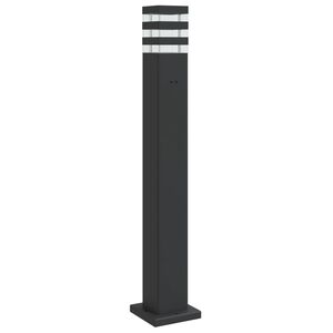 vidaXL Pylv&auml;svalaisin pistorasialla musta 80 cm alumiini