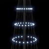 vidaXL LED-joulupuu 230 LED-valoilla Kylm&auml;n Valkoinen 184.5 cm Metalli