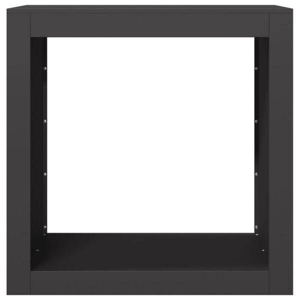 vidaXL Polttopuuteline musta 60x40x60 cm ter&auml;s