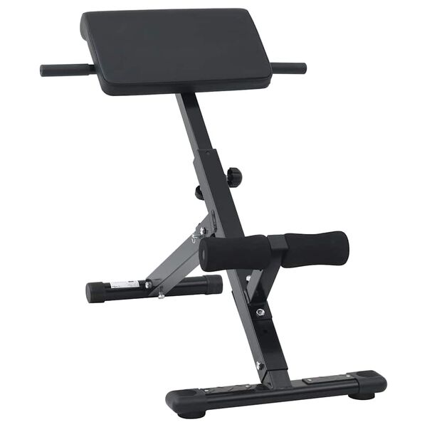 vidaXL Hyperextension penkki Musta 100.5 x 70 x 78 cm