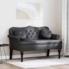 vidaXL Chesterfield Penkki Musta 120,5 x 65 x 75 cm Nahkavaatetus
