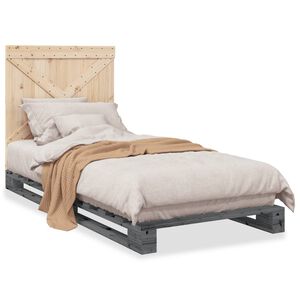 vidaXL S&auml;ngynrunko s&auml;ngynp&auml;&auml;dyll&auml; harmaa 90x200 cm t&auml;ysi m&auml;nty