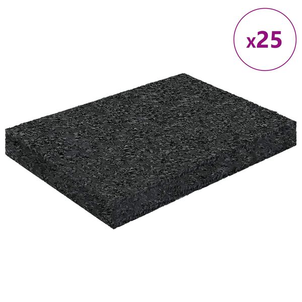 vidaXL Kumirouhepatiop&auml;&auml;llyste Musta 6 x 9 x 1 cm Kumi