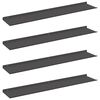 vidaXL Kelluva hylly 4 kpl Musta 100 x 18 x 2,5 cm Ter&auml;s