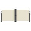 vidaXL Sisäänvedettävä sivumarkiisi 100x1000 cm kerma