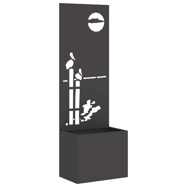 vidaXL Puutarhan yksityisyyden verho Viivakuvio Musta 50 x 140 cm