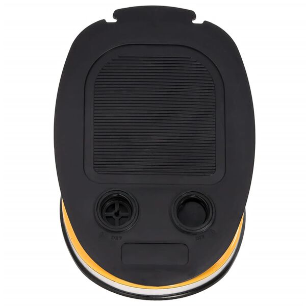 vidaXL Jalkapumppu 26x18 cm PP ja PE harmaa ja keltainen