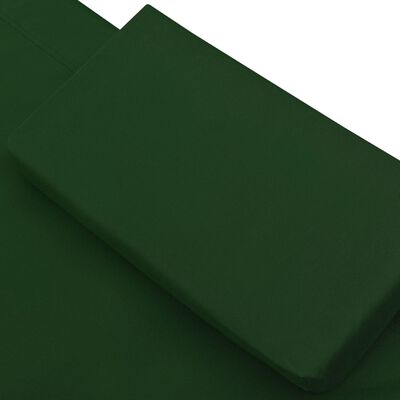 vidaXL Aurinkovuode katoksella ja tyynyillä vihreä