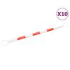 vidaXL Sis&auml;&auml;nvedett&auml;v&auml;t liikennekartion tangot 10 kpl ABS 116-197 cm