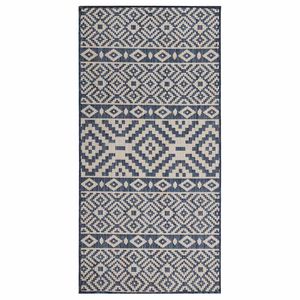 vidaXL Ulkomatto Flatweave 80x150 cm siniset raidat