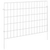 vidaXL Puutarha-aita, jossa on paalut 12 kpl 75 x 50 cm Hopea