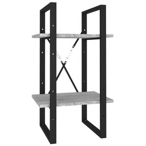 vidaXL 2-kerroksinen Kirjahylly harmaa Sonoma 40x30x70 cm tekninen puu