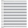 vidaXL Parvekkeen Verho Vaaleanharmaa ja valkoinen 120 x 600 cm