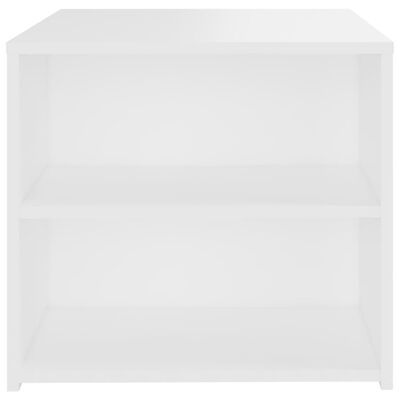 vidaXL Sivupöytä valkoinen 50x50x45 cm lastulevy